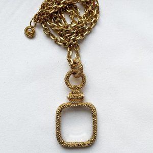 1990's St. John Magnifying Glass Necklace